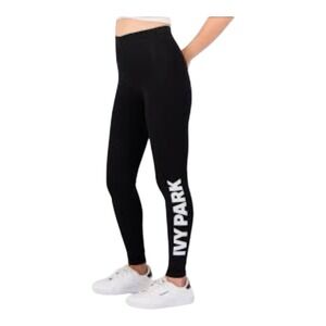 Ivy Park Leggings Womens X-Small Black White‎ Graphic Logo